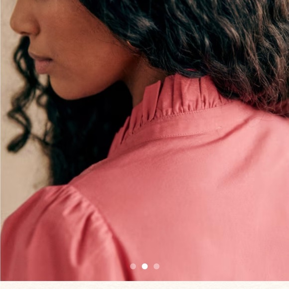 Sézane Lou Rose Shirt Blouse Sz 36 - Picture 4 of 10